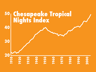 Graph Chesapeake Tropical Nights Index